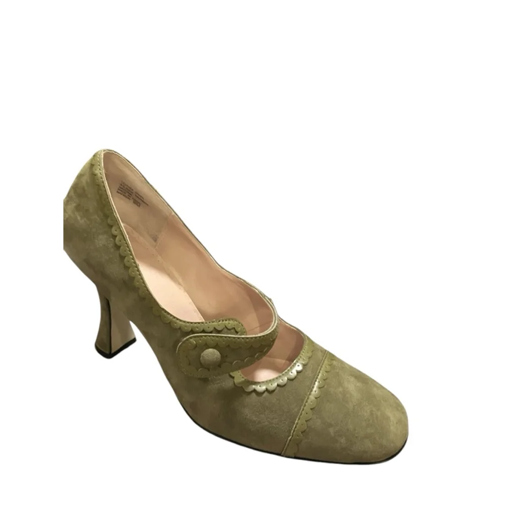 bp Olive Green Mary Jane Heels